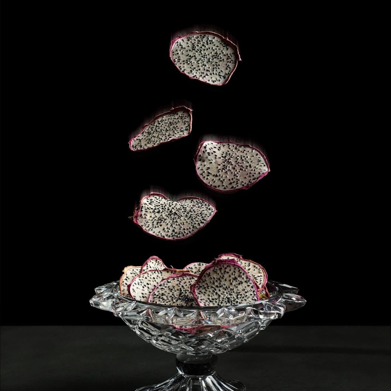 Dehydrated Dragonfruit Wheels